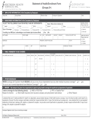 Health Insurance Enrollment Form