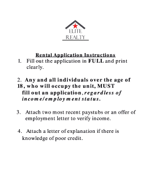 Rental Application Form