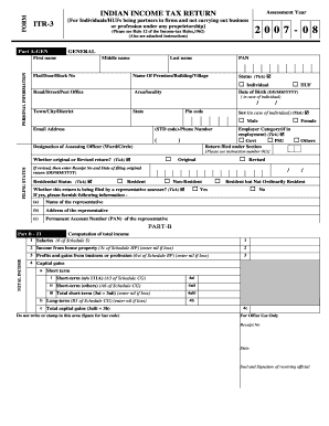 Indian Income Tax Return ITR-3