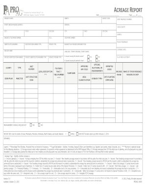 Acreage Report for Crop Insurance