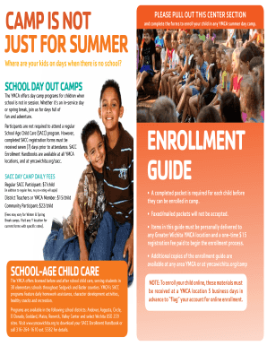 YMCA Summer Day Camp Enrollment Form
