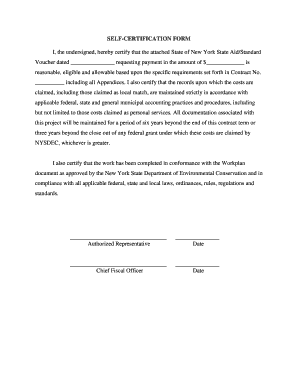 New York State Aid Voucher Certification Form