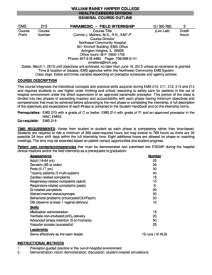 Course outline form - NWCEMSS - nwcemss