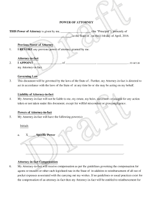 Power of Attorney Form