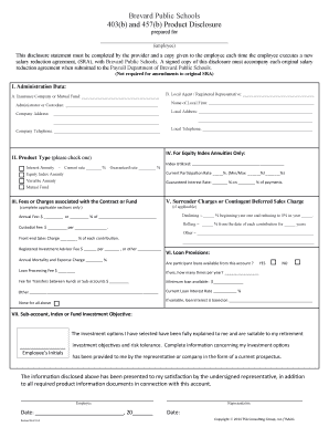 Brevard Public Schools 403(b) and 457(b) Product Disclosure