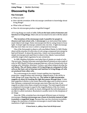 Living Things Section Summary