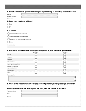 Urban Governance Survey