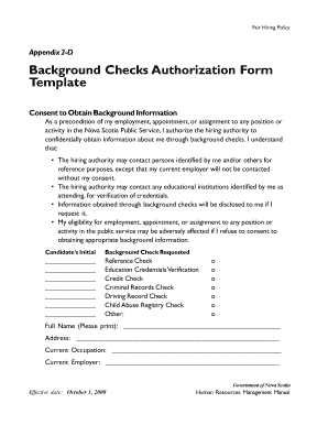 background checks authorization form template fill online printable background check authorization form for employment
