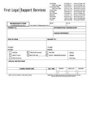 Messenger Service Request Form