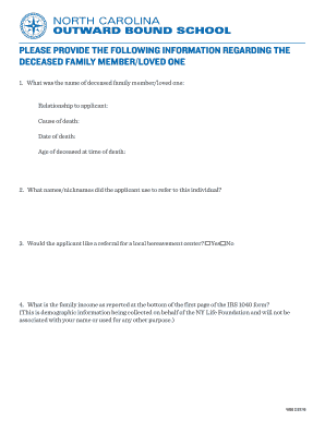 Bereavement Center Referral Form