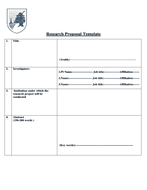 Research Proposal Template - Beirut Arab University - bau edu