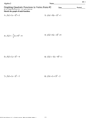 Corporate guarantee template - Graphing Quadratic Functions in Vertex Form 2 - shafter kernhigh