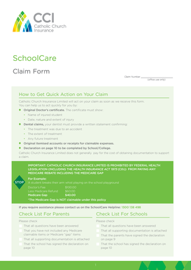 SchoolCare Claim Form