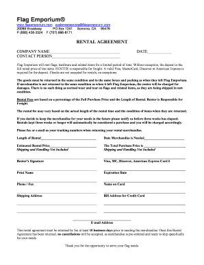 Flag Rental Agreement