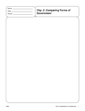 Comparing Forms of Government Worksheet