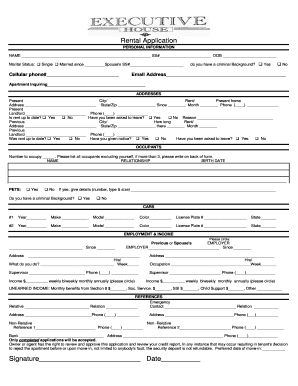 Rental Application Form