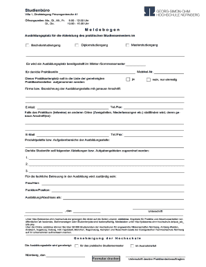 Meldebogen