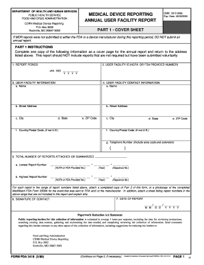 FDA Annual User Facility Report