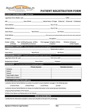 Patient Registration Form