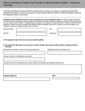 Certification of serious health condition form washington state - FMLA Certification of Health Care Provider for Serious