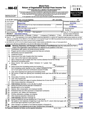 Form 990-EZ Tax Return