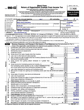 Form 990-EZ Tax Return