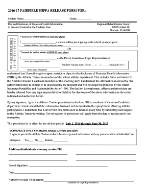 2016-17 HIPPA Form - fairfieldk12inus - fairfield k12 in