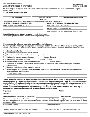 Social Security Information Release Consent Form