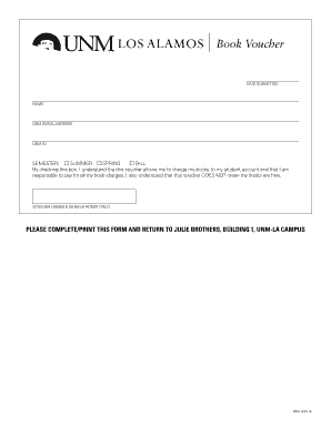 UNM Book Voucher Form