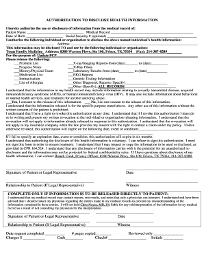 Authorization to Disclose Health Information