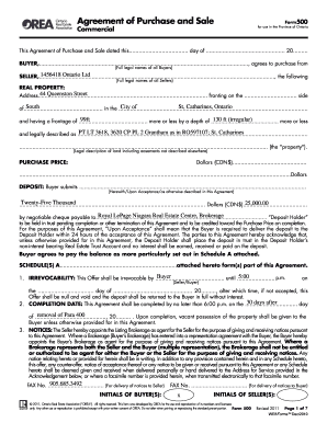Ontario Commercial Purchase and Sale Agreement