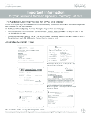 Louisiana Medicaid Specialty Pharmacy Prescription Request Form
