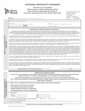 Attending Physician's Statement