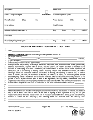 Louisiana Residential Agreement to Buy or Sell