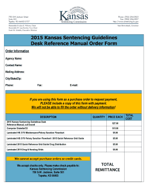 2015 Kansas Sentencing Guidelines Desk Reference