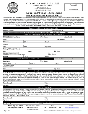 Landlord Tenant Utility Agreement