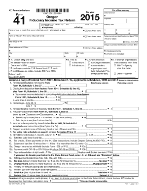 Oregon Fiduciary Income Tax Return