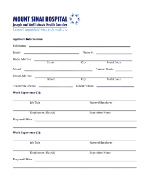 Student Application Form