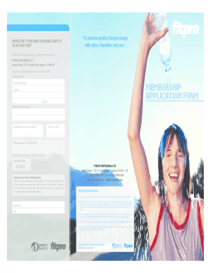 FitPro Membership Application Form