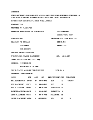 US Federal Tax Return Form 1040