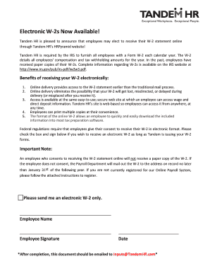 W-2 Electronic Consent Form