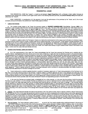 Residential Lease Agreement