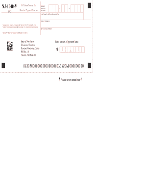 New Jersey Gross Income Tax Payment Voucher