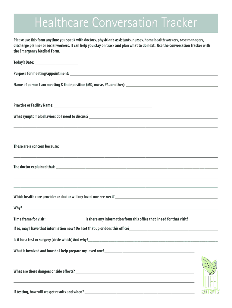 conversation tracker Preview on Page 1