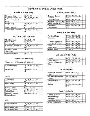 Wheatless In Seattle Order Form