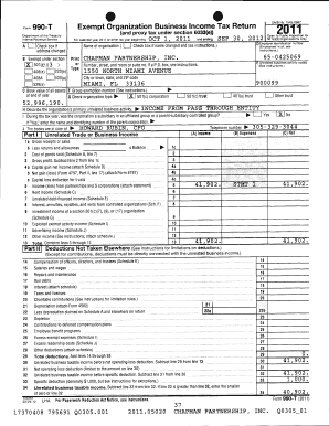 Form 990-T Exempt Organization Business Income Tax Return