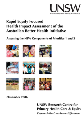 Rapid Equity Focused Health Impact Assessment of the - hiaconnect edu