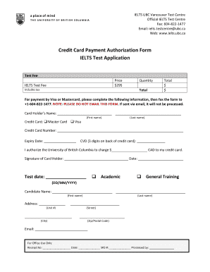 fillable online energy ca exhibits 507 and 508 california energy ielts credit card authorization form