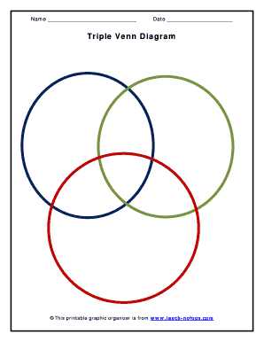 Triple Venn Diagram Graphic Organizer