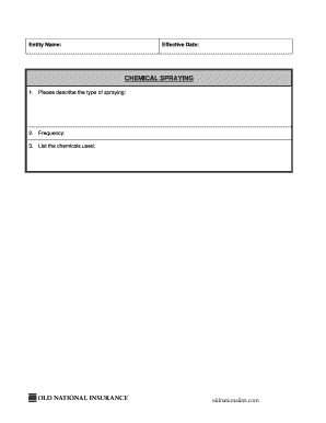 Chemical Spraying Form